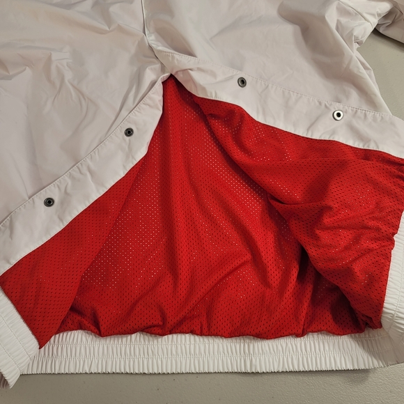 Nike Authentics Men’s  Warm-up Shirt Jacket Lined Snap Button White Size M - Picture 5 of 15